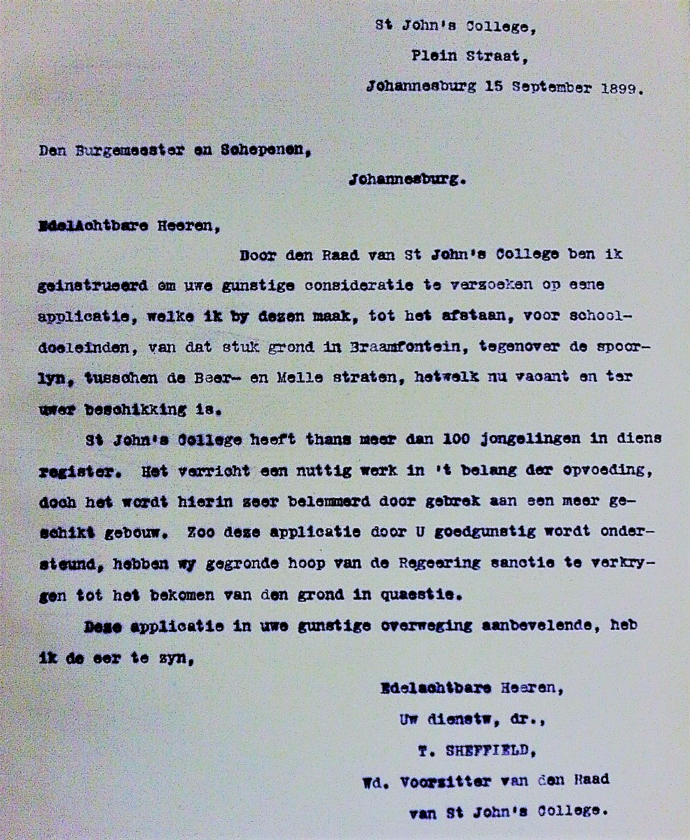 Application By Mr Thomas Sheffield