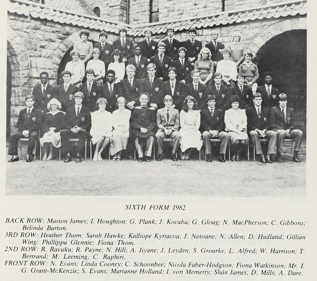 Sixth Form 1982